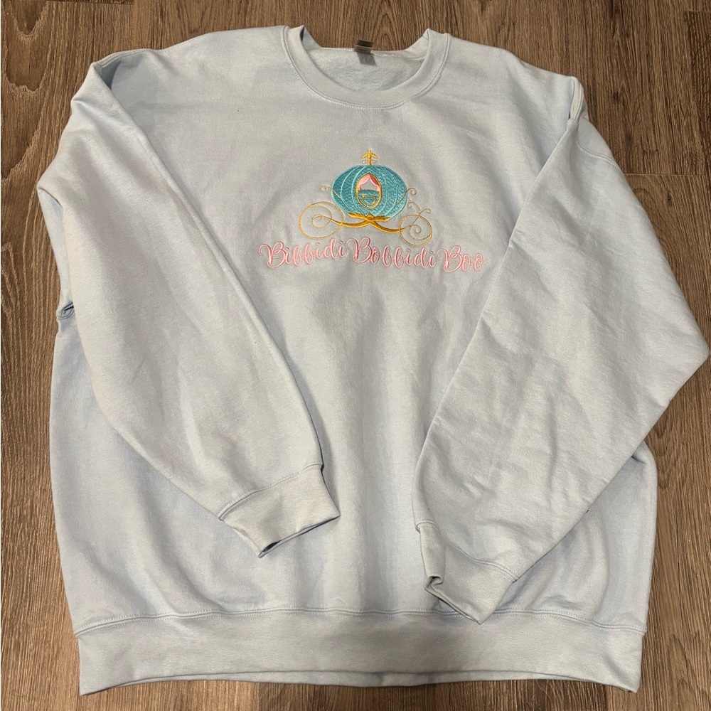 NEVER WORN Disney “Bibbidi-Bobbidi-Boo” Embroidered Sweatshirt